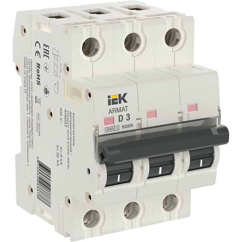 ARMAT Автоматический выключатель M06N 3P D 3А IEK