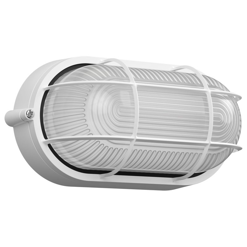 Светильник НПП1402 овал с решеткой 60Вт IP54 белый IEK