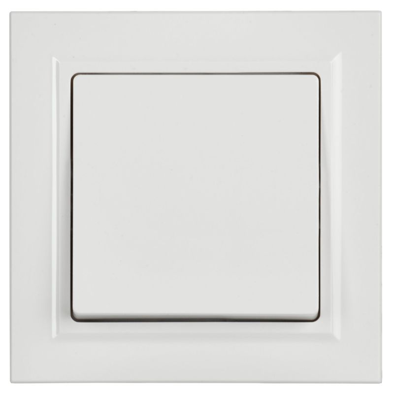 BRITE Выключатель 1-клавишный 10А в сборе ВСР10-1-0-БрБ белый IEK