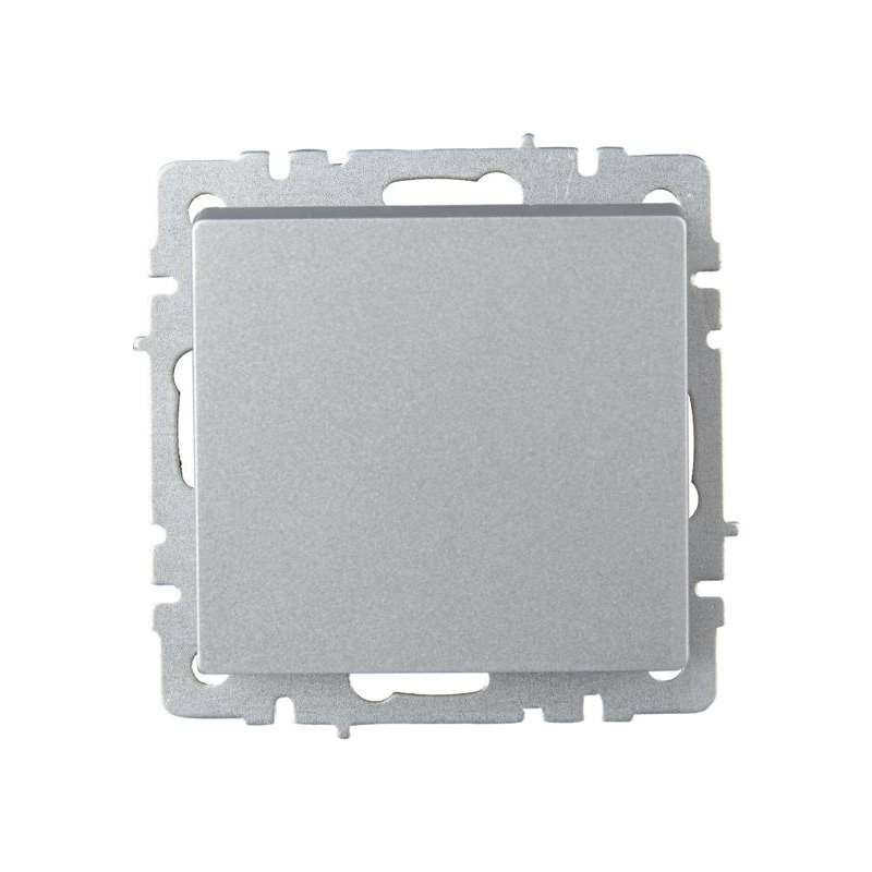 BRITE Выключатель 1-клавишный 10А ВС10-1-0-БрА алюминий IEK