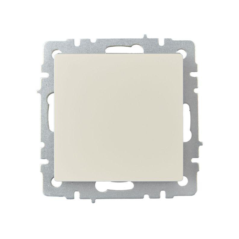 BRITE Выключатель 1-клавишный 10А ВС10-1-0-БрКр бежевый IEK
