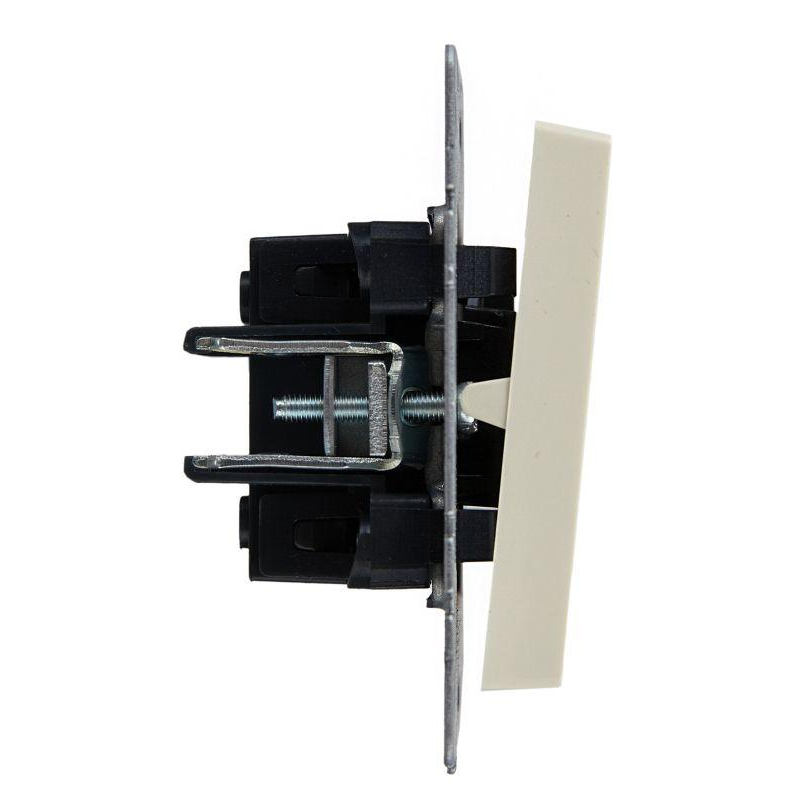 BRITE Выключатель 1-клавишный 10А ВС10-1-0-БрКр бежевый IEK