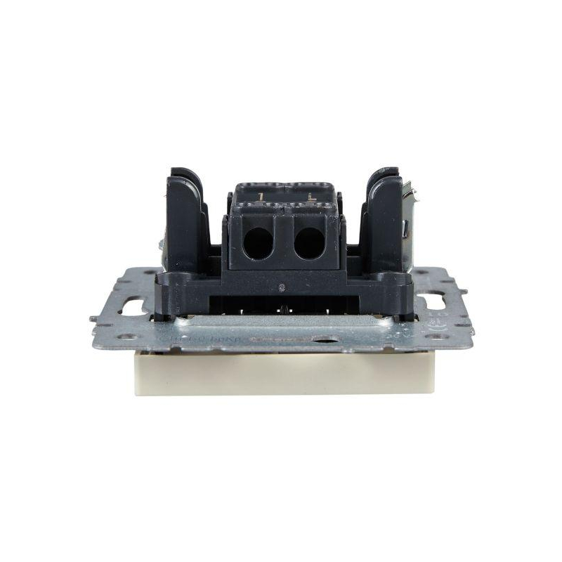 BRITE Выключатель 1-клавишный 10А ВС10-1-0-БрКр бежевый IEK