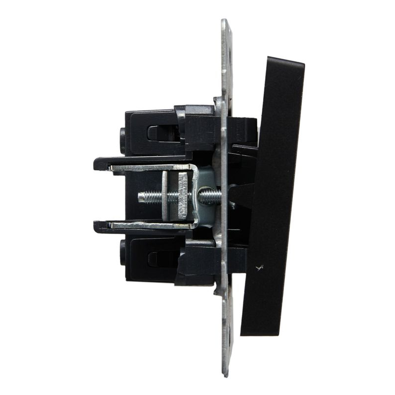 BRITE Выключатель 1-клавишный 10А ВС10-1-0-БрЧ черный IEK