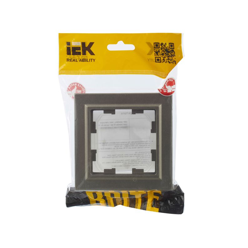 BRITE Рамка 1-местная IP44 РУ-1-БрШ-44 шампань IEK