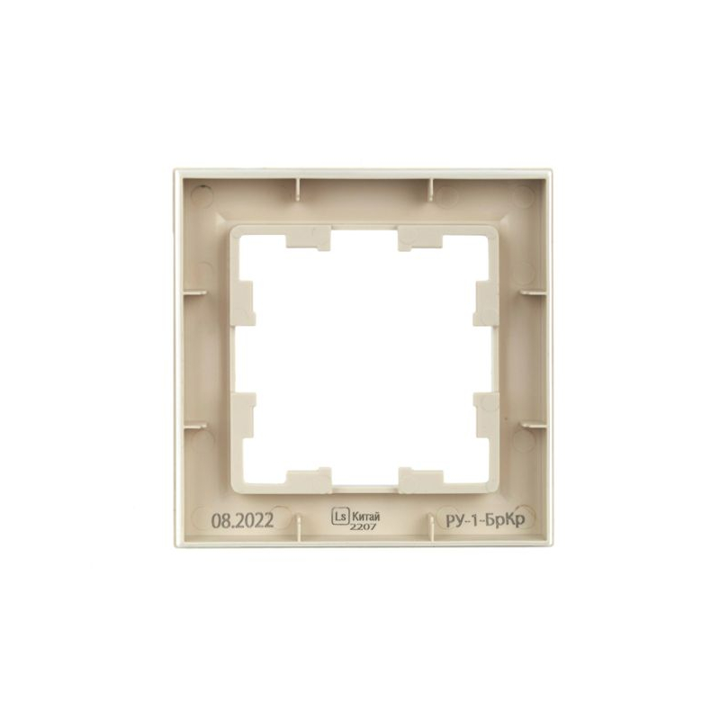 BRITE Рамка 1-местная РУ-1-БрКр бежевый IEK