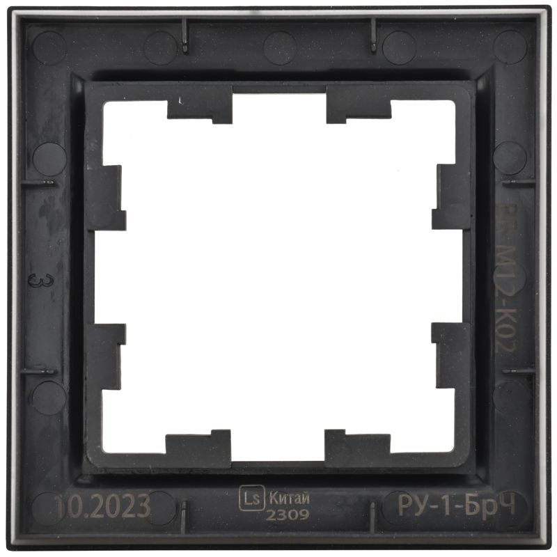 BRITE Рамка 1-местная РУ-1-БрЧ черный IEK