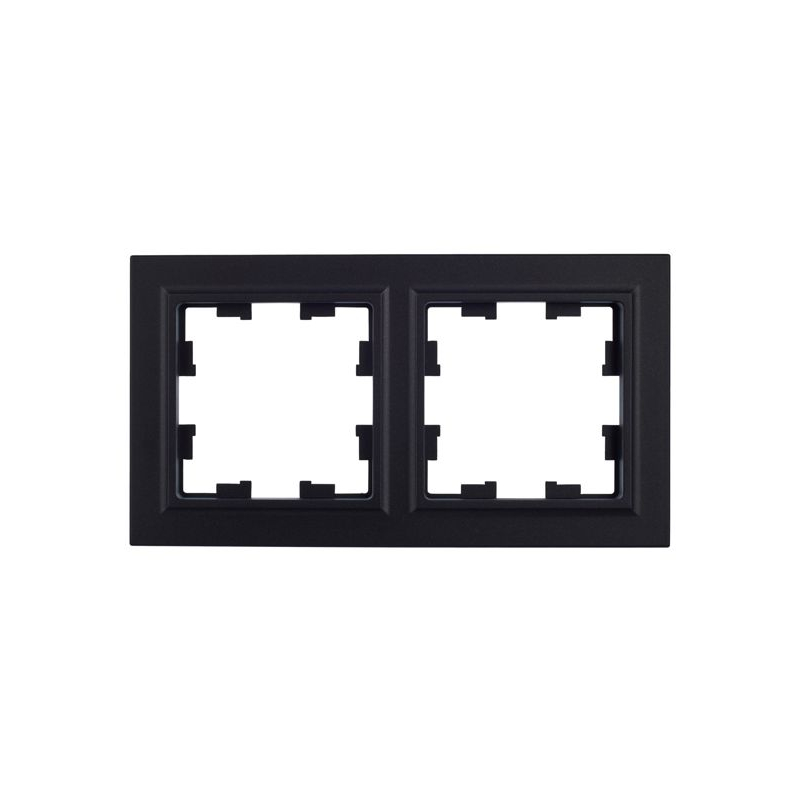 BRITE Рамка 2-местная РУ-2-БрЧ черный IEK