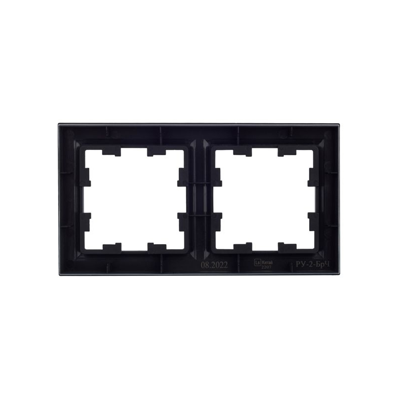 BRITE Рамка 2-местная РУ-2-БрЧ черный IEK