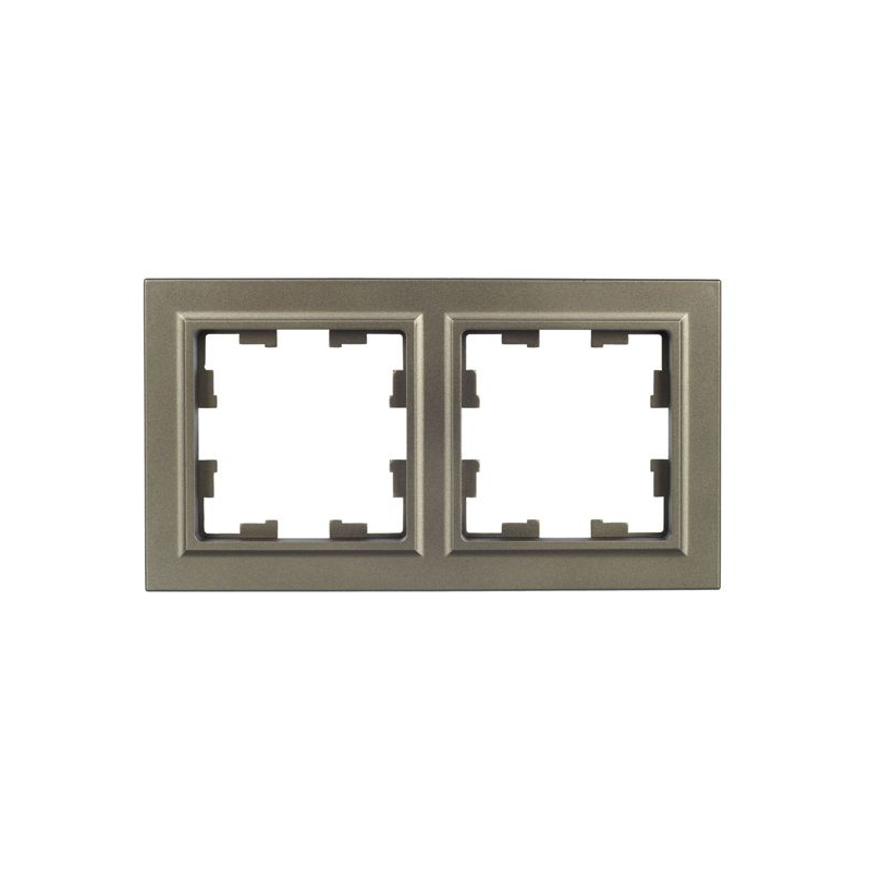 BRITE Рамка 2-местная РУ-2-БрШ шампань IEK