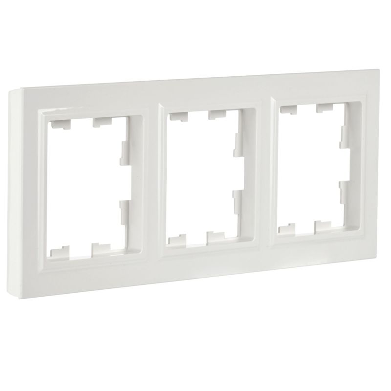 BRITE Рамка 3-местная РУ-3-БрБ белый IEK