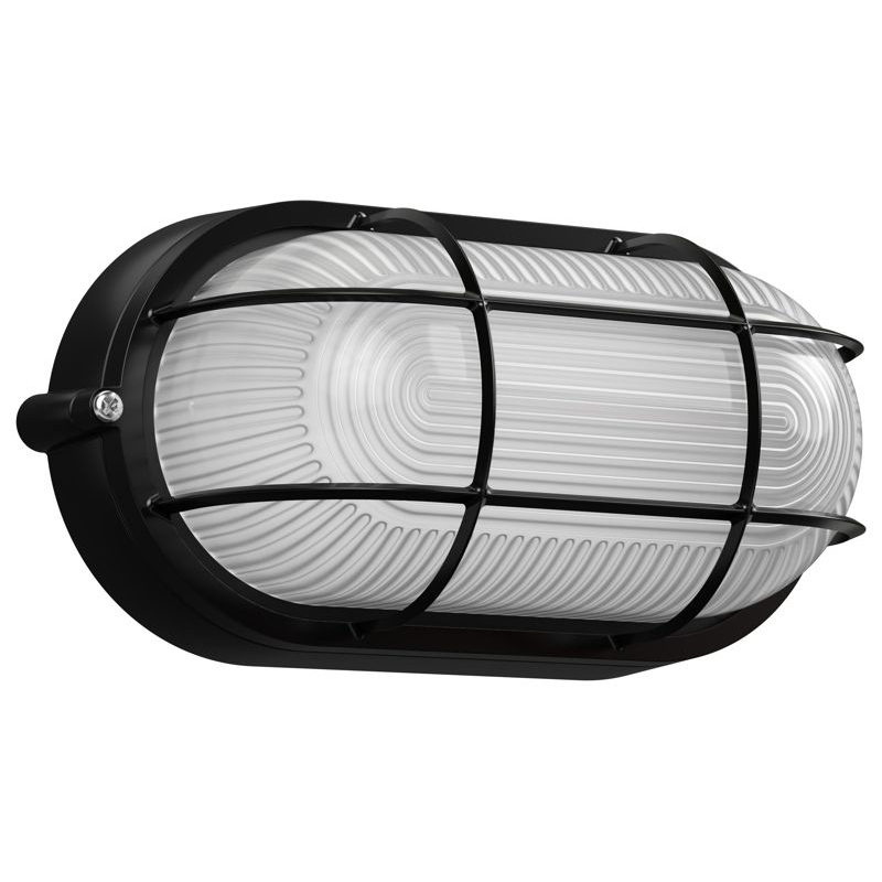 Светильник НПП1402 овал с решеткой 60Вт IP54 черный IEK