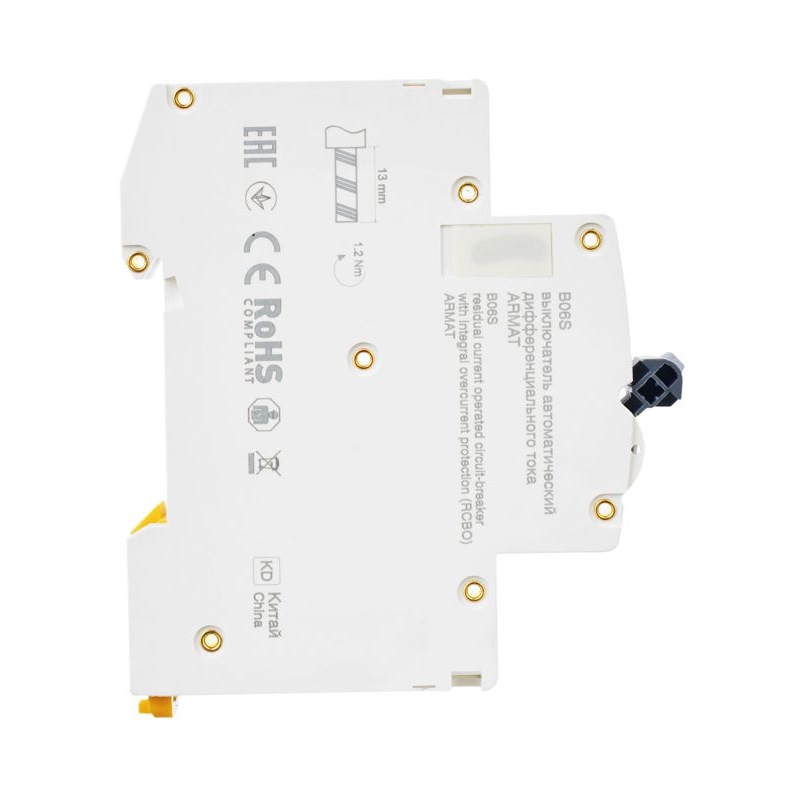 ARMAT Автоматический выключатель дифференциального тока B06S 1P+NP C20 30мА тип AC (18мм) IEK