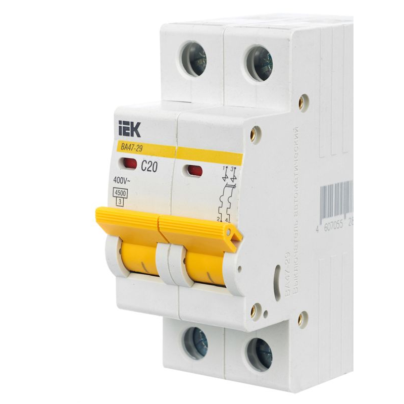 KARAT Автоматический выключатель ВА47-29 2P C 20А 4,5кА IEK