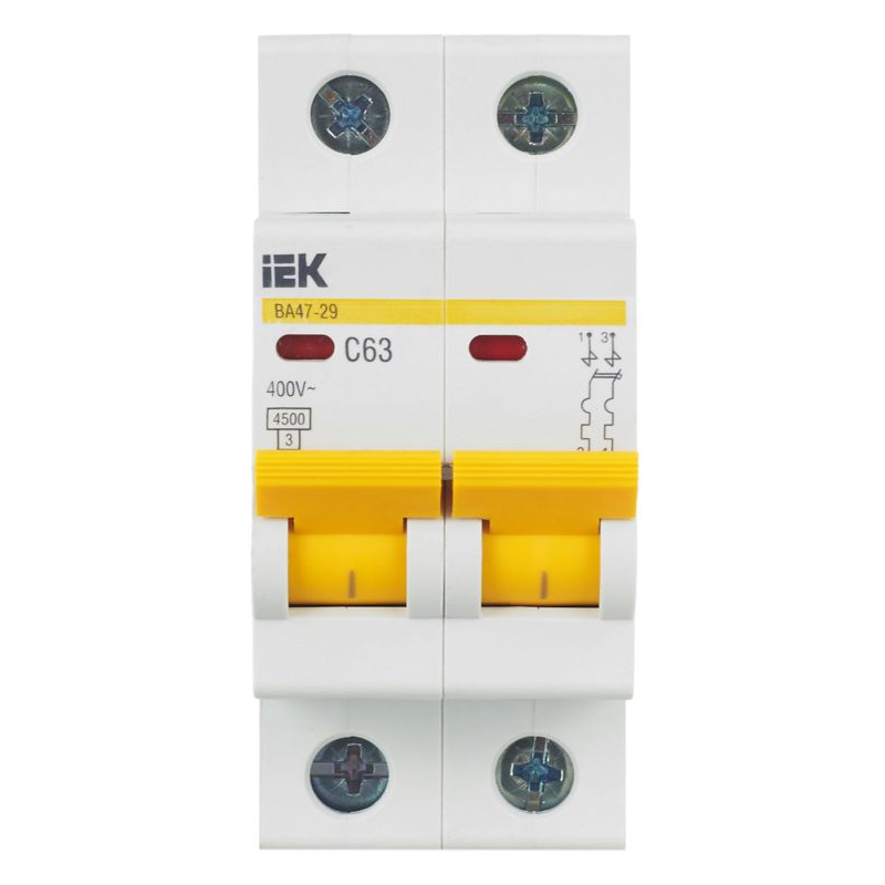 KARAT Автоматический выключатель ВА47-29 2P C 63А 4,5кА IEK
