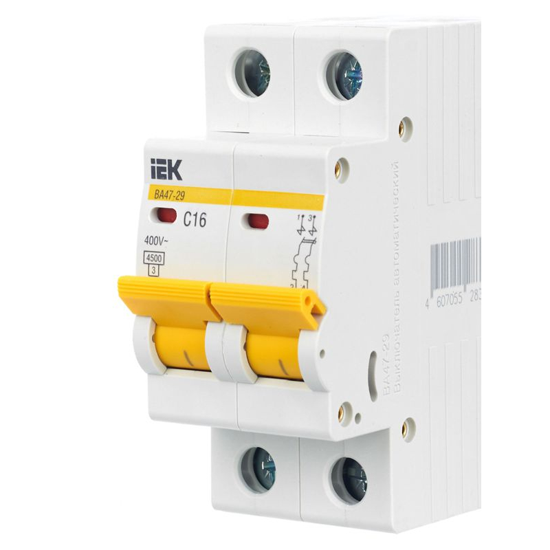KARAT Автоматический выключатель ВА47-29 2P C 16А 4,5кА IEK