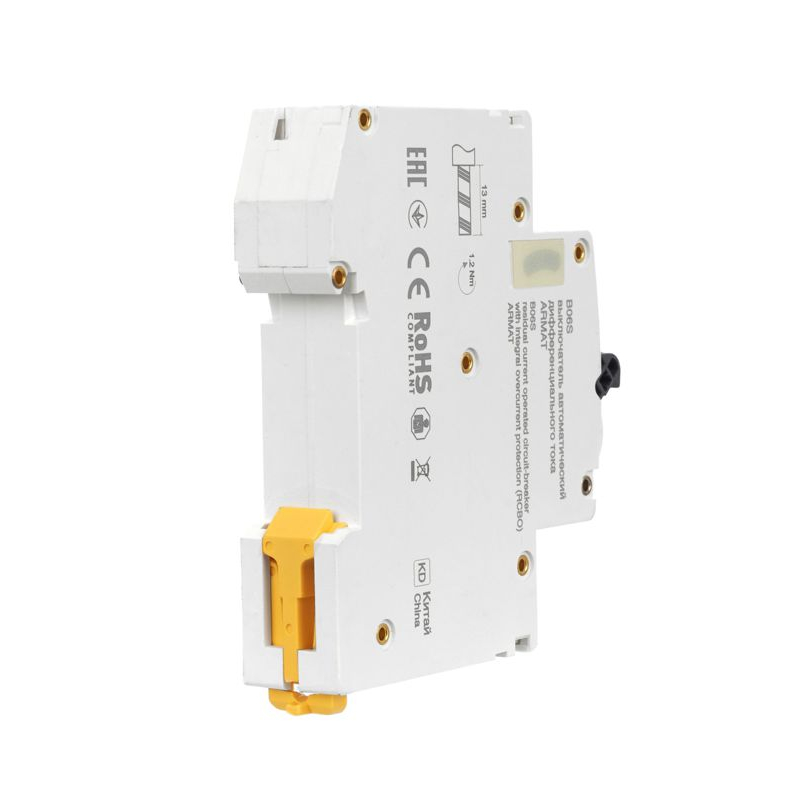 ARMAT Автоматический выключатель дифференциального тока B06S 1P+NP C20 30мА тип A (18мм) IEK