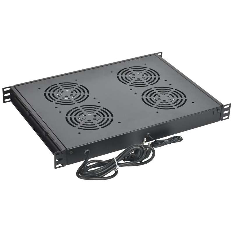 ITK 19 Модуль вентиляторный 1U с цифровым термостатом 4 вентилятора черный