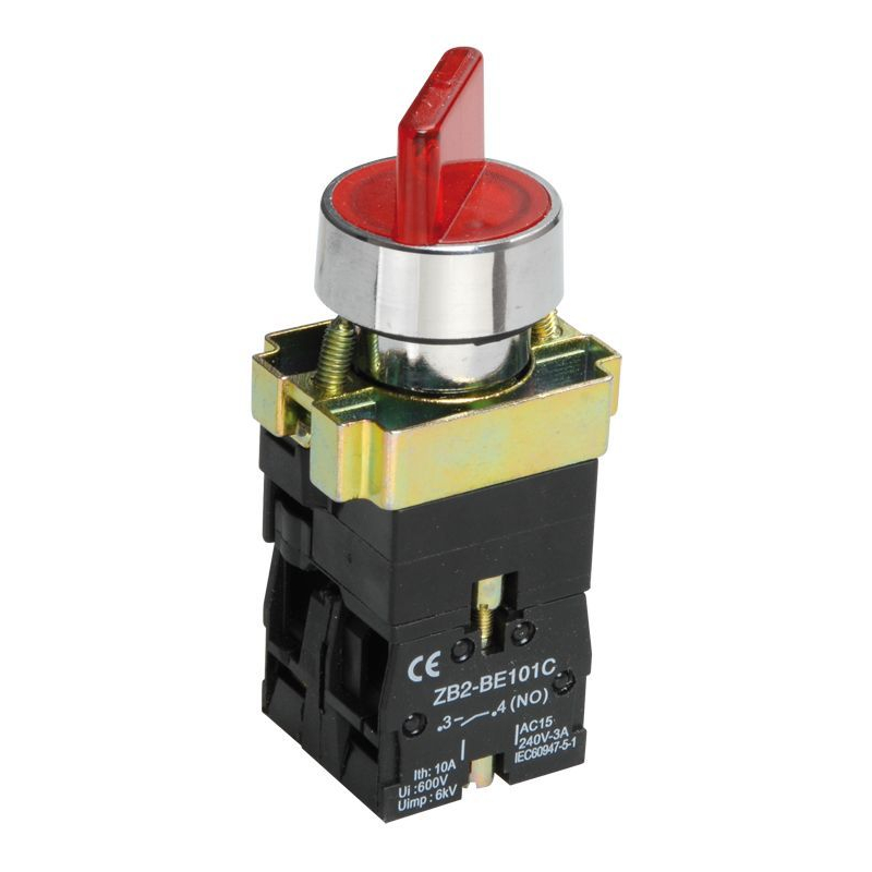 Переключатель LAY5-BK2465 2 положения красный NO+NC IEK