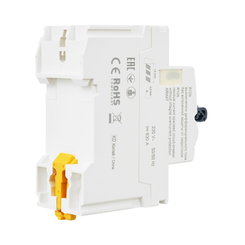 ARMAT Выключатель дифференциального тока R10N 2P 63А 100мА тип AC IEK