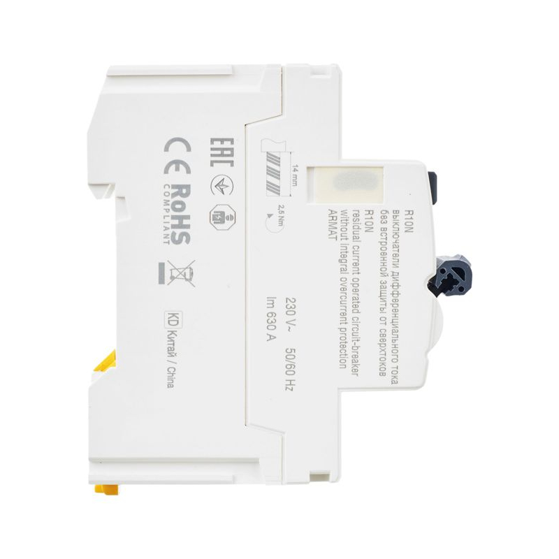 ARMAT Выключатель дифференциального тока R10N 2P 63А 100мА тип AC IEK