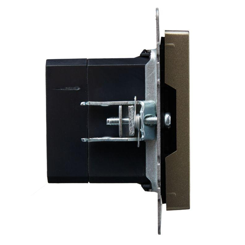 BRITE Розетка USB A+C 18Вт РЮ11-1-БрШ шампань IEK