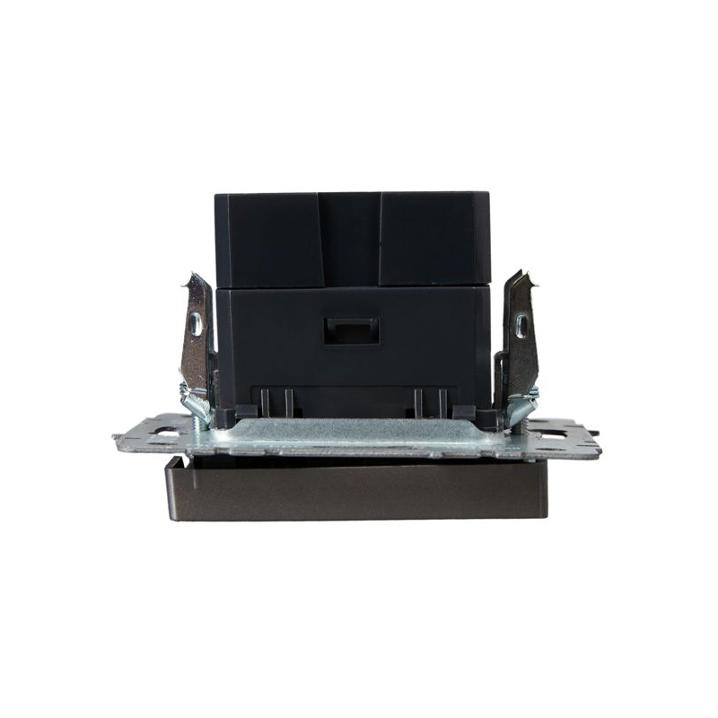 BRITE Розетка USB A+C 18Вт РЮ11-1-БрС сталь IEK