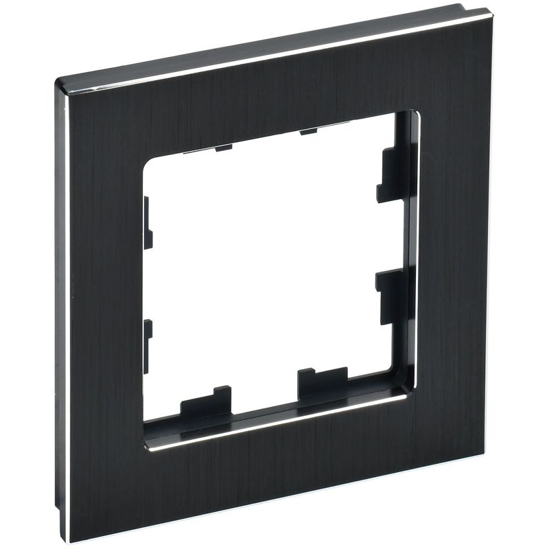 BRITE Рамка 1 -местная РУ-1-1-БрЧ металл черный IEK