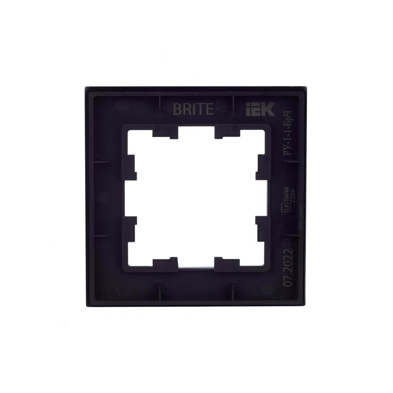 BRITE Рамка 1 -местная РУ-1-1-БрЧ металл черный IEK