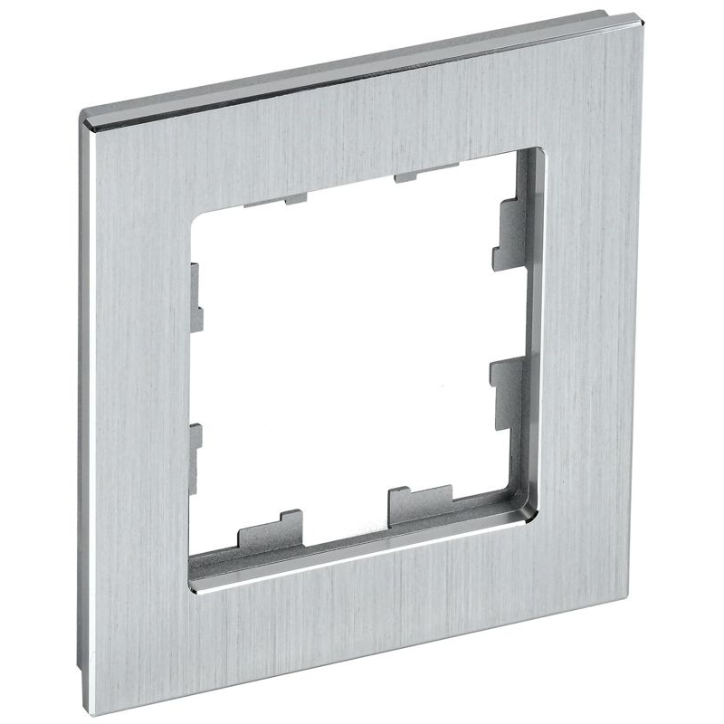 BRITE Рамка 1 -местная РУ-1-1-БрА металл алюминий IEK