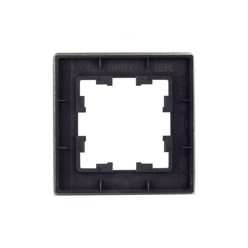 BRITE Рамка 1 -местная РУ-1-1-БрА металл алюминий IEK