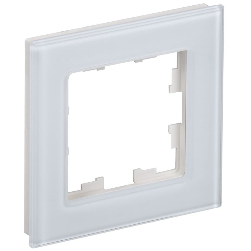 BRITE Рамка 1 -местная РУ-1-2-БрБ стекло белый IEK