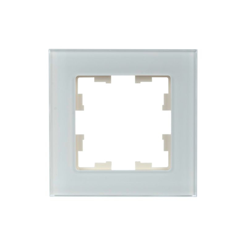 BRITE Рамка 1 -местная РУ-1-2-БрБ стекло белый IEK