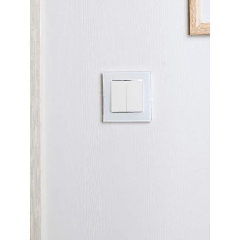 BRITE Рамка 1 -местная РУ-1-2-БрБ стекло белый IEK