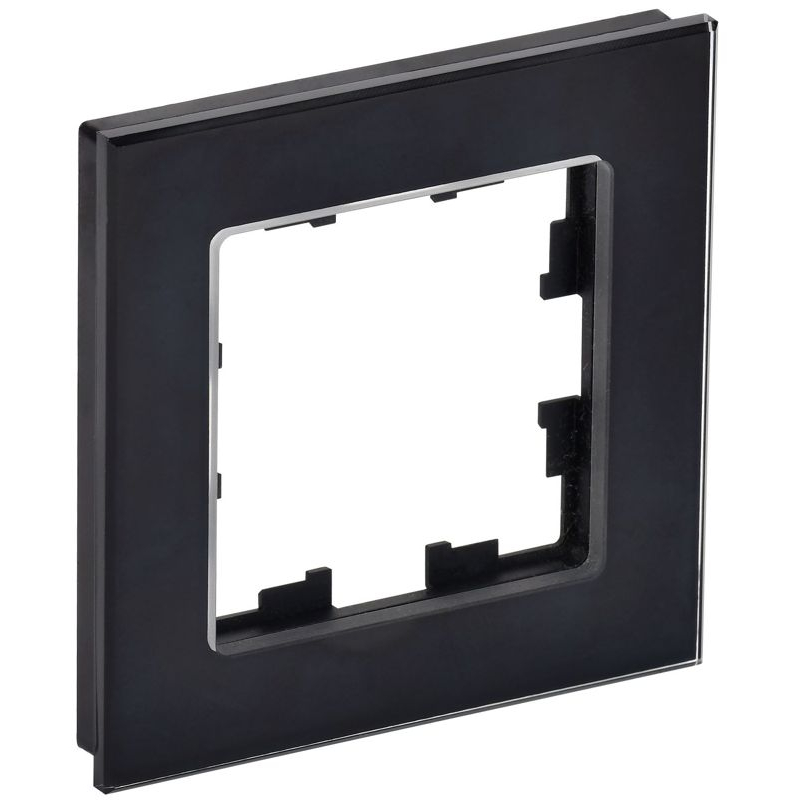 BRITE Рамка 1 -местная РУ-1-2-БрЧ стекло черный IEK