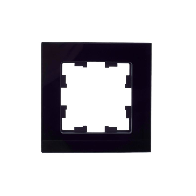 BRITE Рамка 1 -местная РУ-1-2-БрЧ стекло черный IEK