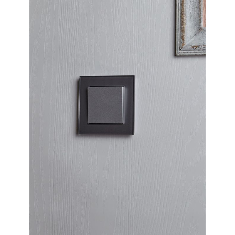 BRITE Рамка 1 -местная РУ-1-2-БрСе стекло серый IEK