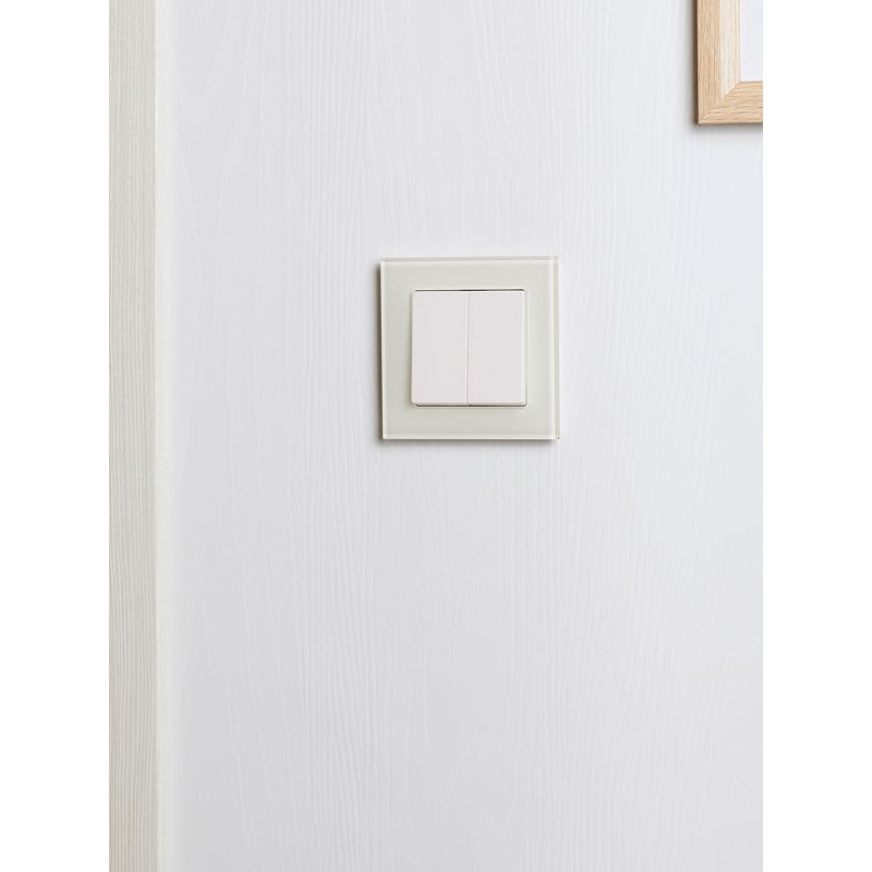 BRITE Рамка 1 -местная РУ-1-2-БрВа стекло ванильный IEK