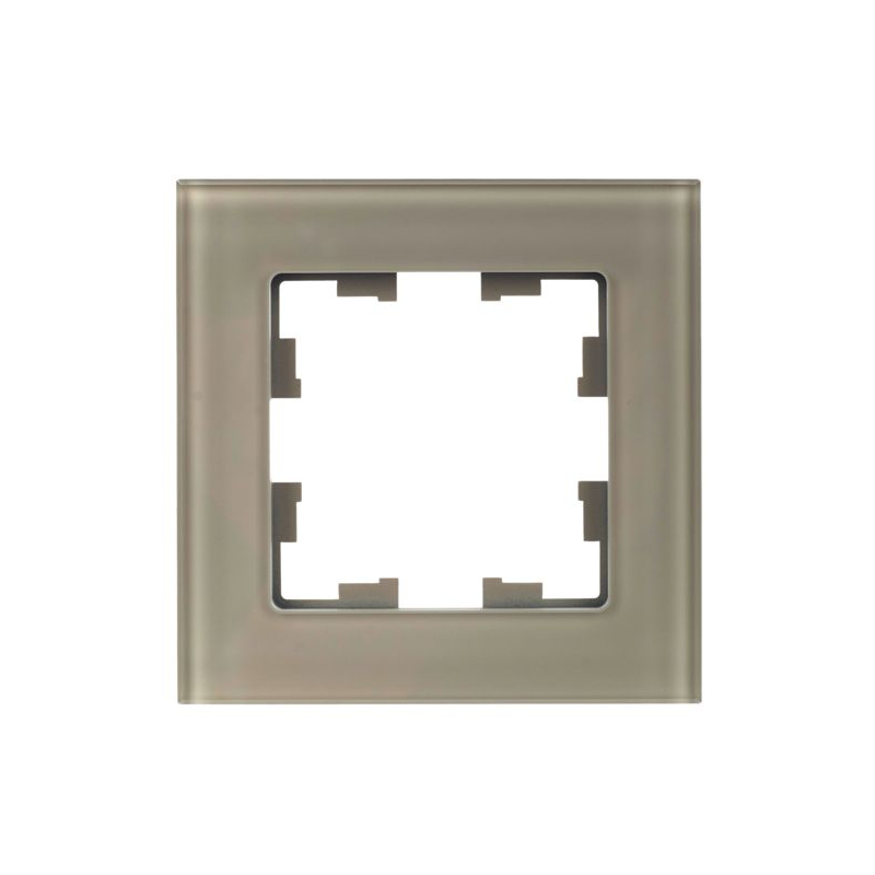 BRITE Рамка 1 -местная РУ-1-2-БрД стекло дымчатый IEK