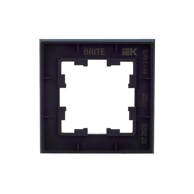 BRITE Рамка 1 -местная РУ-1-2-БрТБ стекло темная бронза IEK