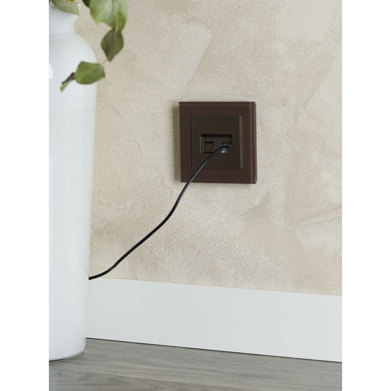 BRITE Рамка 1 -местная РУ-1-2-БрТБ стекло темная бронза IEK