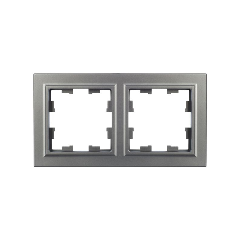 BRITE Рамка 2-местная РУ-2-БрС сталь IEK
