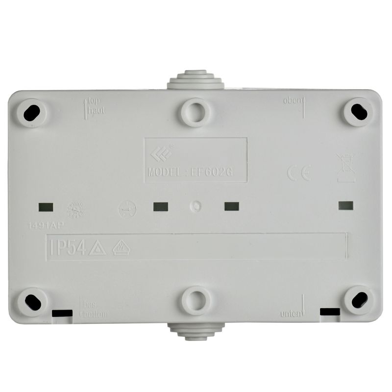 FORS Розетка 2-местная с заземлением для открытой установки 16А IP54 РСб22-3-ФСр серый IEK