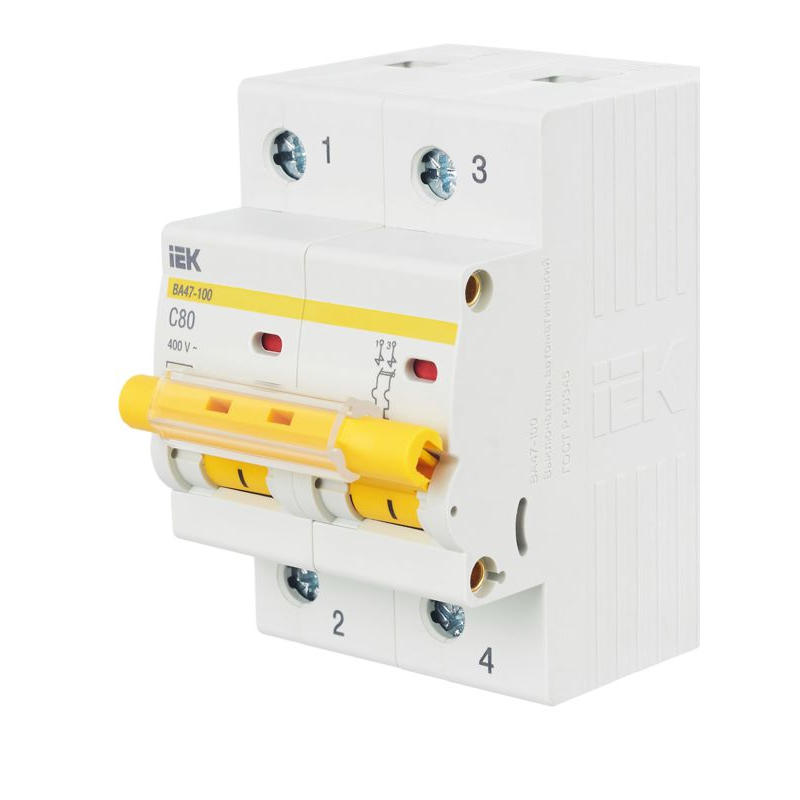 KARAT Автоматический выключатель ВА47-100 2P C 80А 10кА IEK