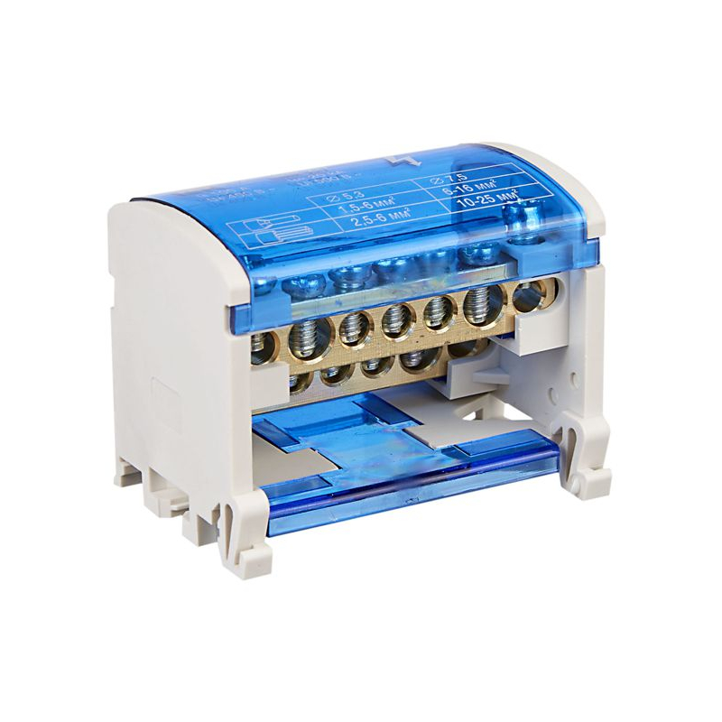 Шины на DIN-рейку в корпусе (кросс-модуль) ШНК 2х7 L+PEN IEK