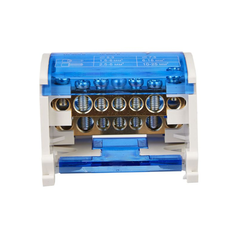 Шины на DIN-рейку в корпусе (кросс-модуль) ШНК 2х7 L+PEN IEK