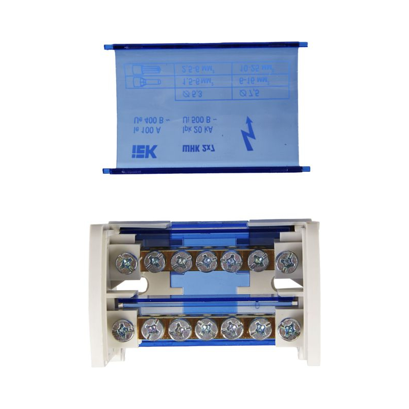 Шины на DIN-рейку в корпусе (кросс-модуль) ШНК 2х7 L+PEN IEK