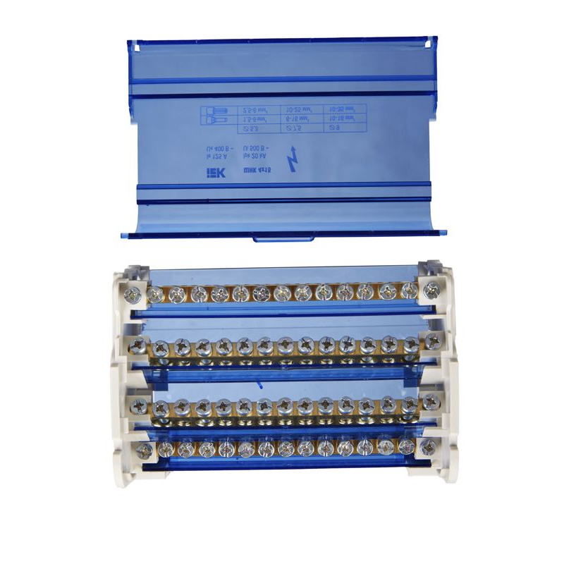 Шины на DIN-рейку в корпусе (кросс-модуль) ШНК 4х15 3L+PEN IEK