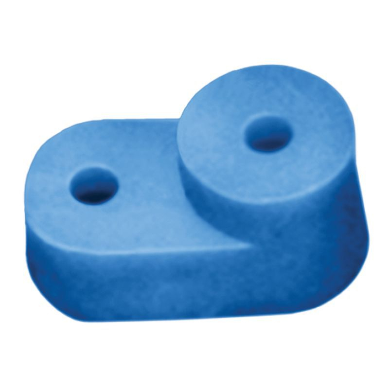 Угловой изолятор для О шины синий IEK