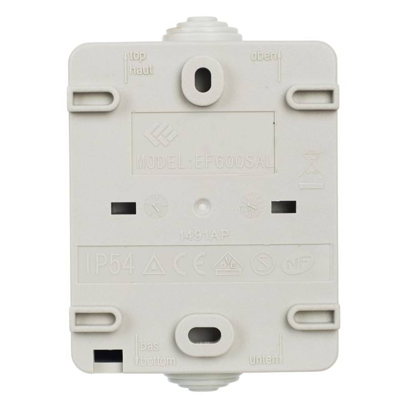 FORS Выключатель 1-клавишный проходной с индикацией для открытой установки 10А IP54 ВС20-1-1-ФСр серый IEK